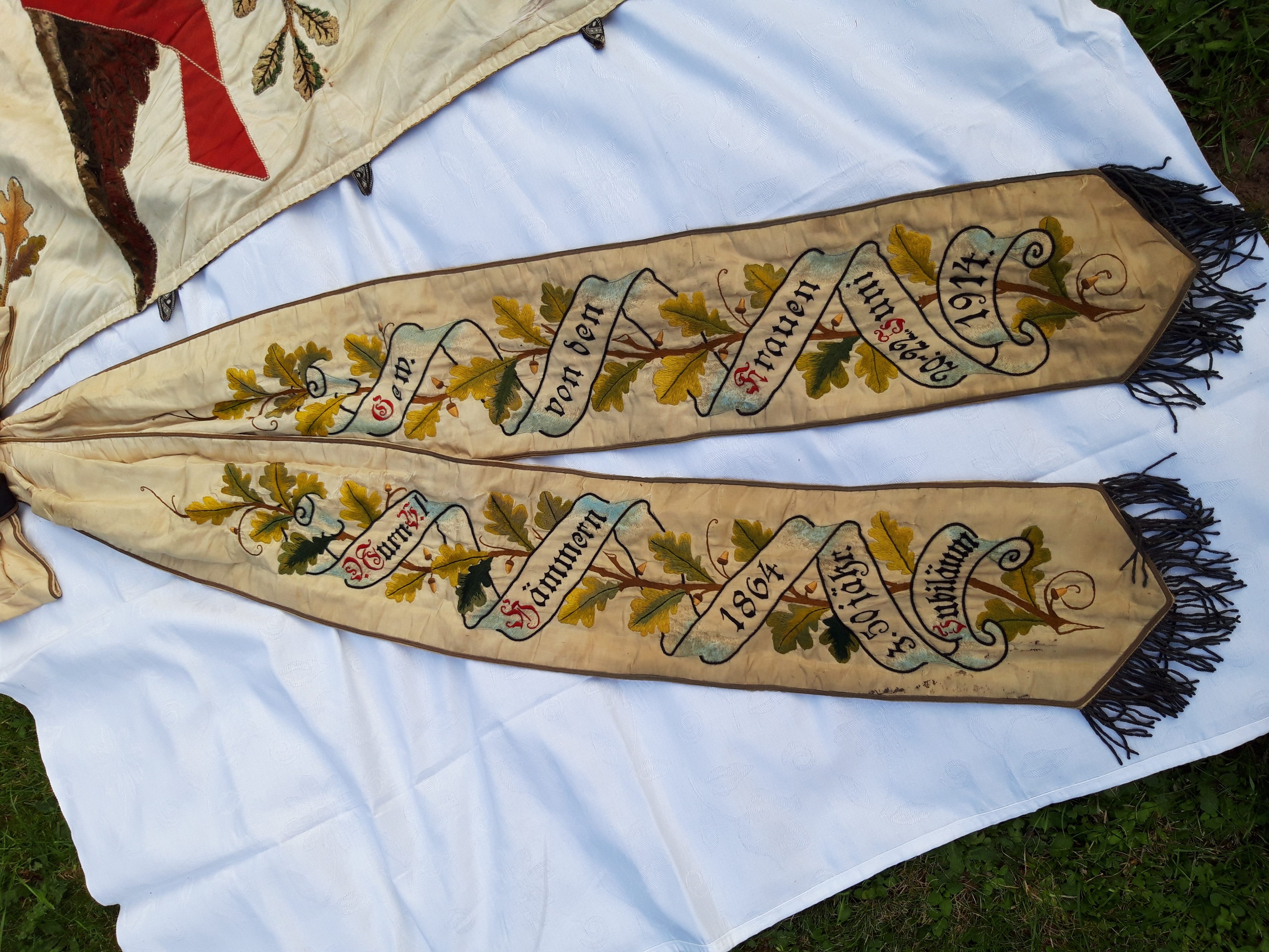 Jubiläumsschleife -1914 für Banner des TSV 1864 zum 50 jährigen Jubiläum